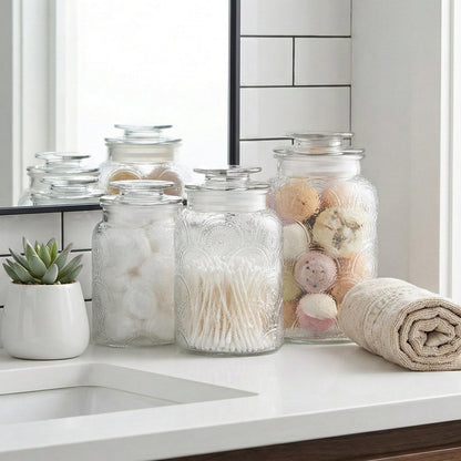 Jay Companies Canister Set 3-Piece Glass Jars