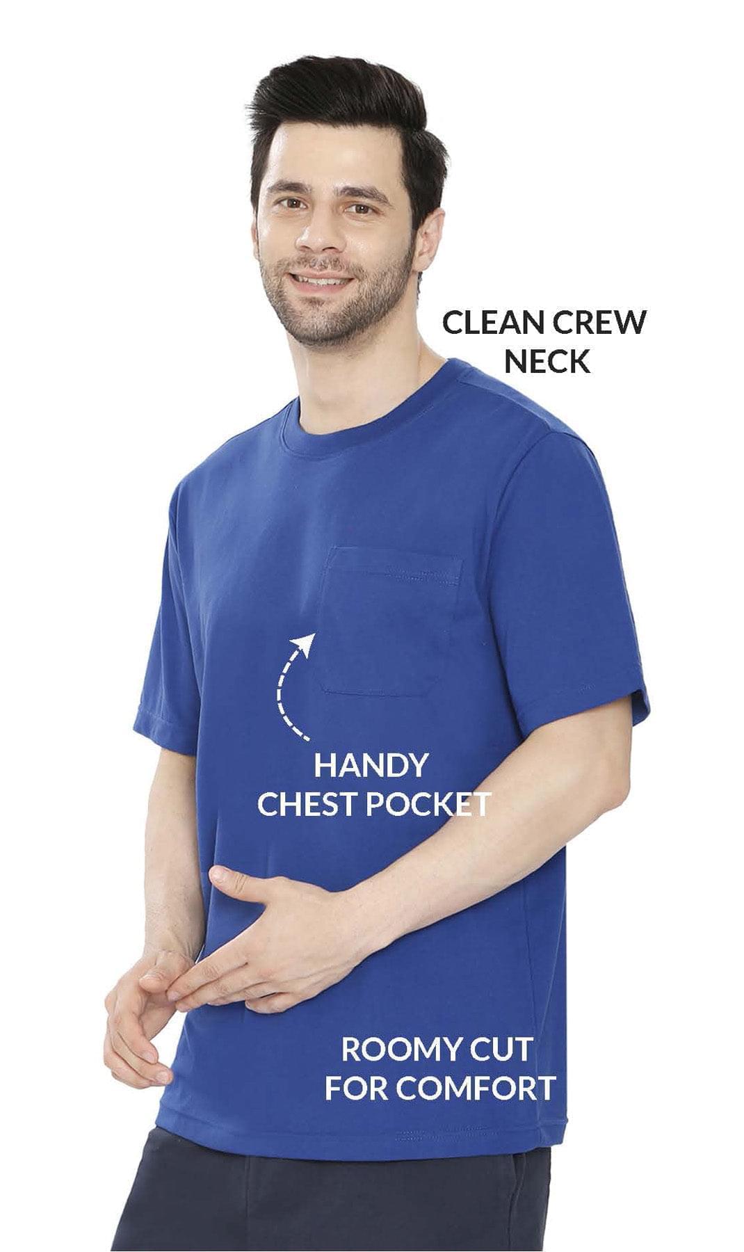 Men's Regular-Fit Short-Sleeve Crew Neck T-Shirt With Chest Pocket