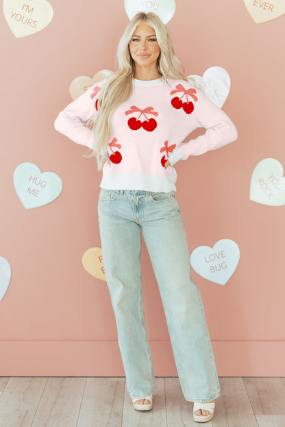 Threaded Pear Nevaeh Pattern Drop Shoulder Sweater