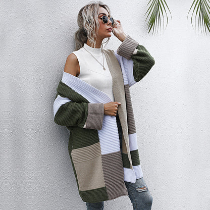 Women’s Color Matching Knit Cardigan