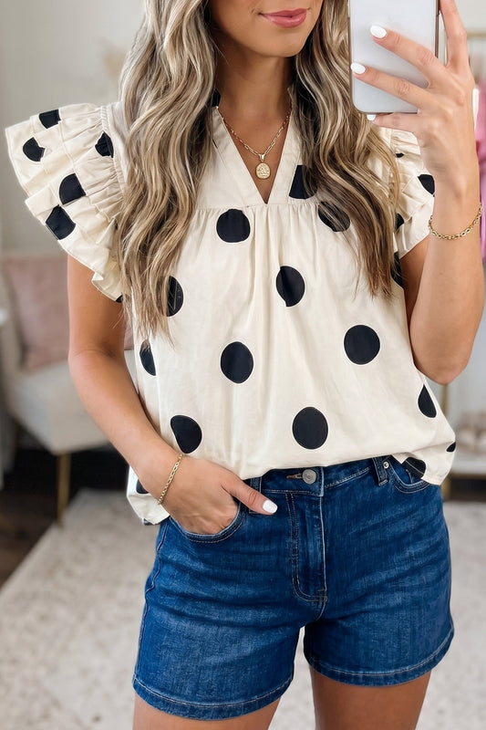 Threaded Pear Jane Short Sleeve Shift Blouse