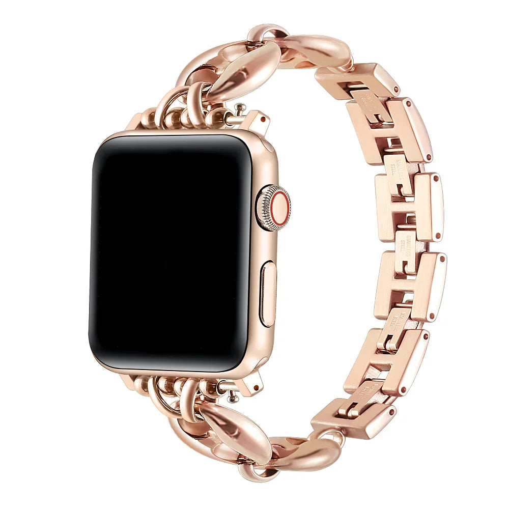 Poppy Stainless Steel Link Band for Apple Watch