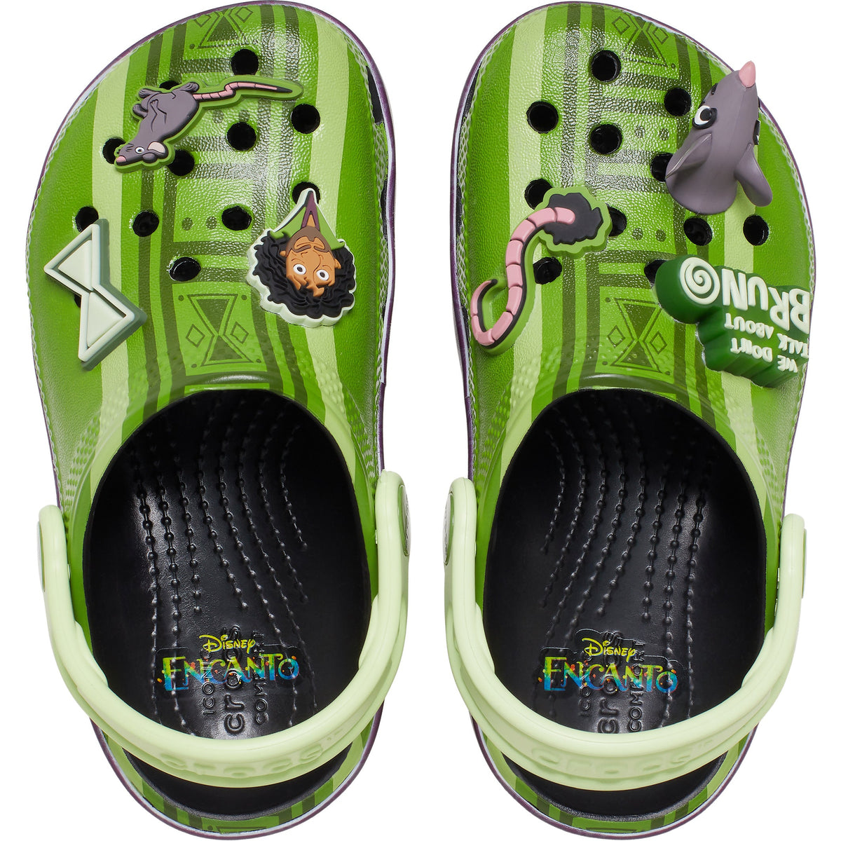 Crocs Grade School Bruno Classic Clogs Green/Black