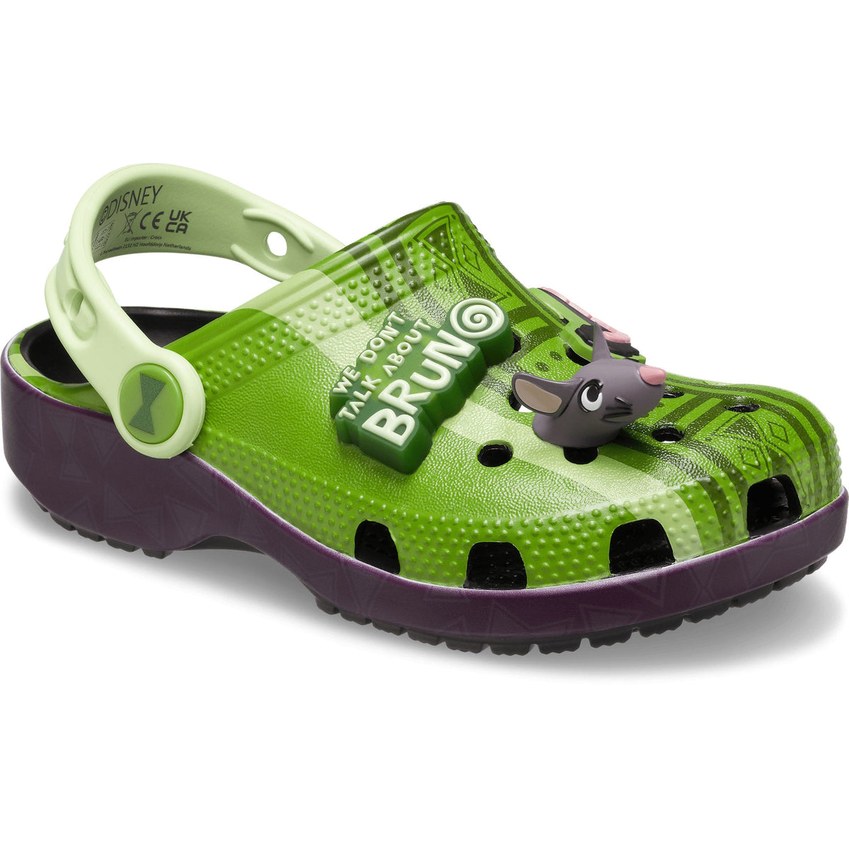 Crocs Grade School Bruno Classic Clogs Green/Black
