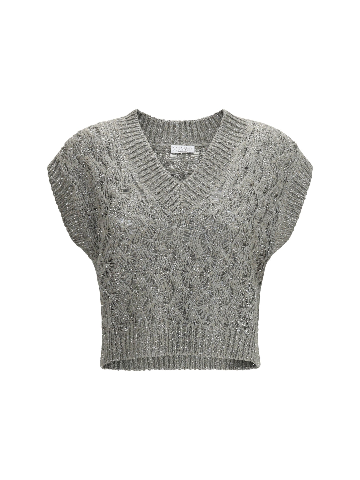 Vest Silk-Blend Sequined Rosemary