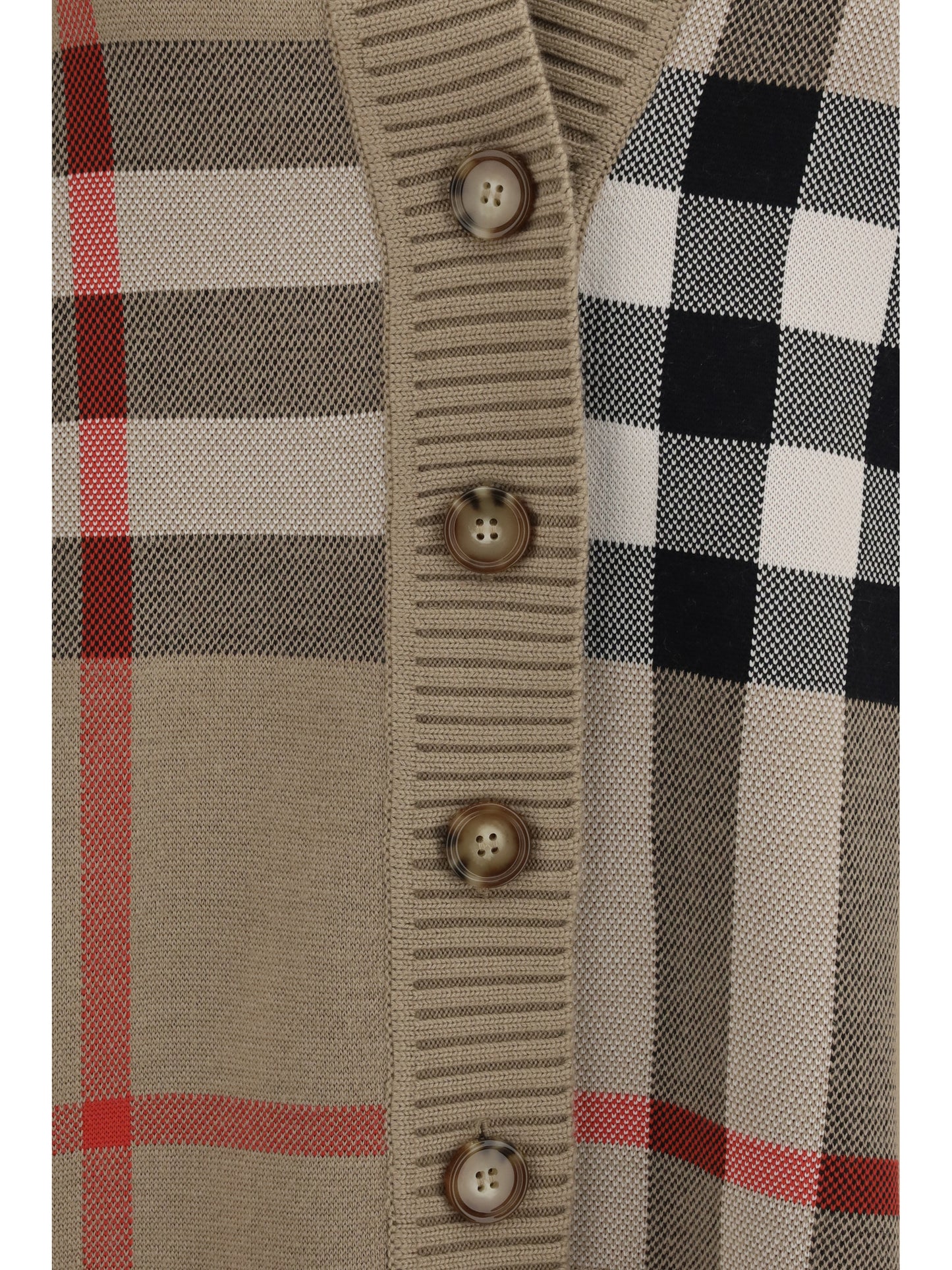 Wool Sweater Check Archive Beige