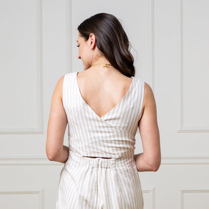 Tie-Waist Wide Leg Jumpsuit