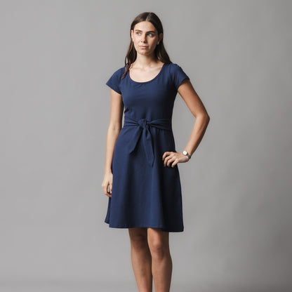 Organic Tie-Waist Knit Dress