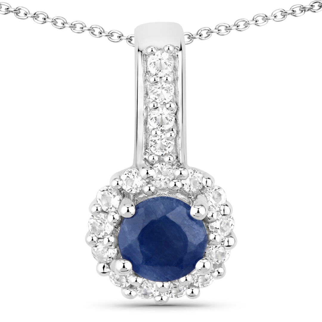 Silver Blue Sapphire Jewelry Set