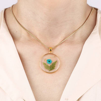 Mint & Lily Pressed Birth Flower Necklace