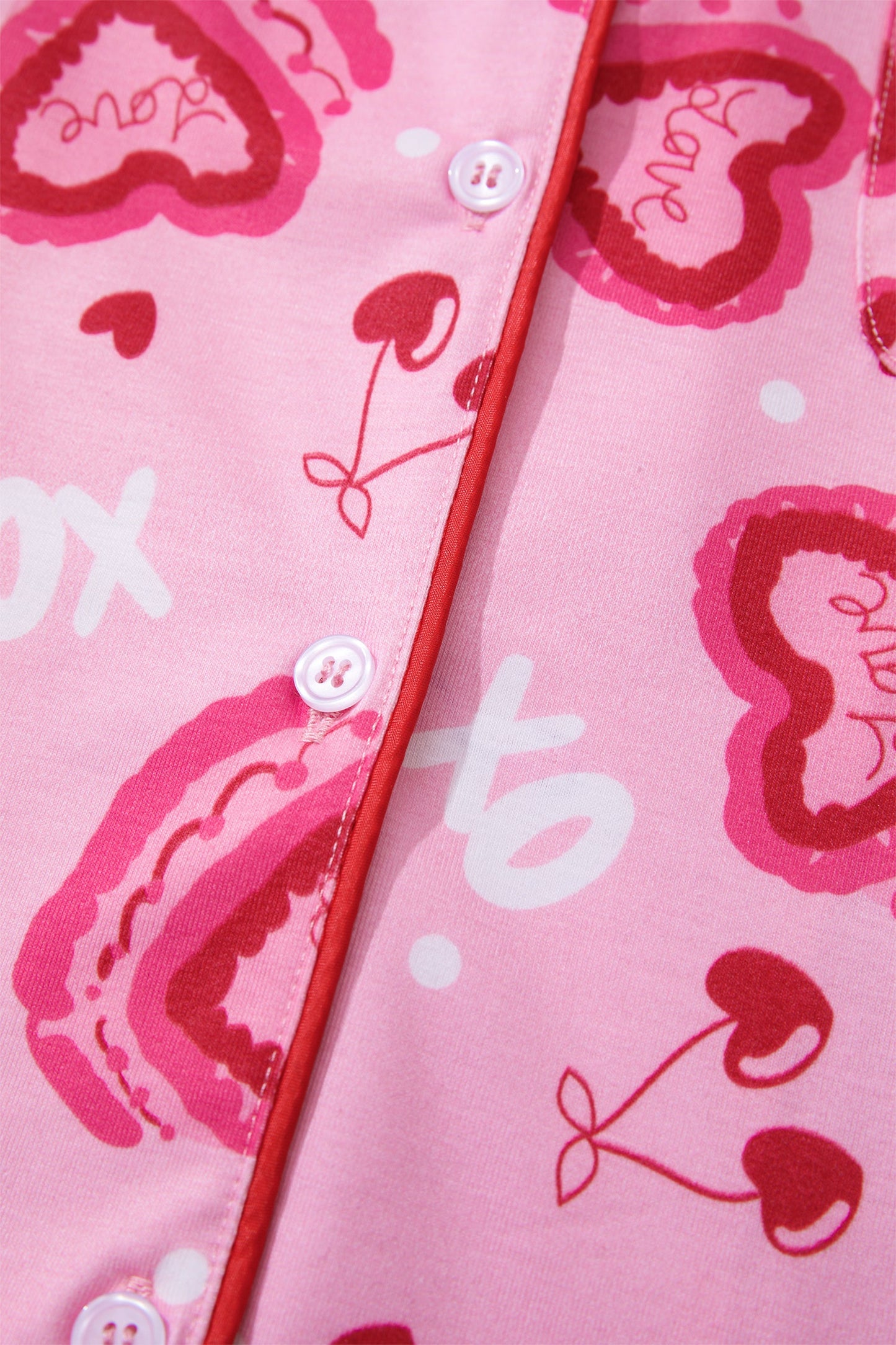 Threaded Pear Solana Valentines 2pcs Pajama Set