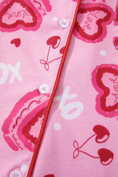 Threaded Pear Solana Valentines 2pcs Pajama Set