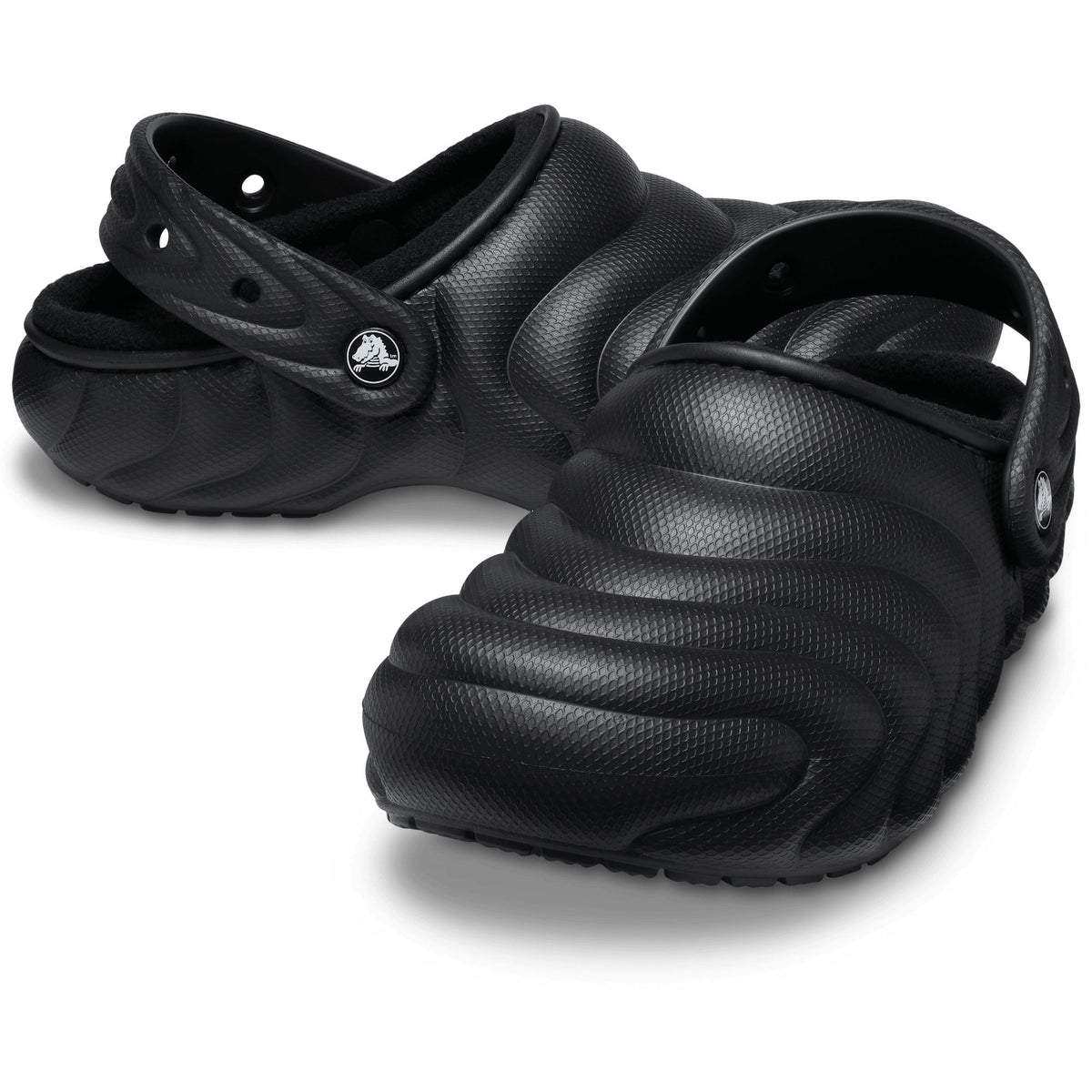 Crocs Men's Lined Overpuff Clogs Black