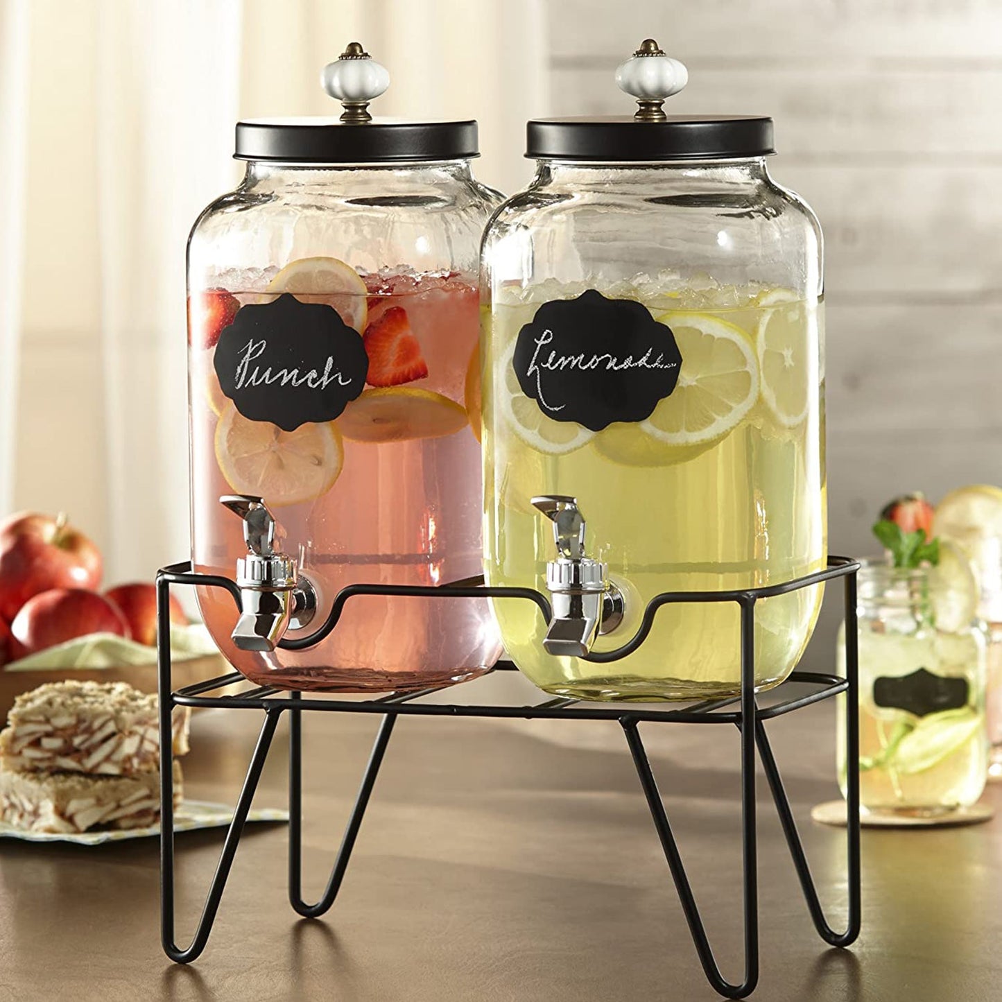 Jay Companies Manchester Set Of 2 Beverage Dispensers 3.1 L Each