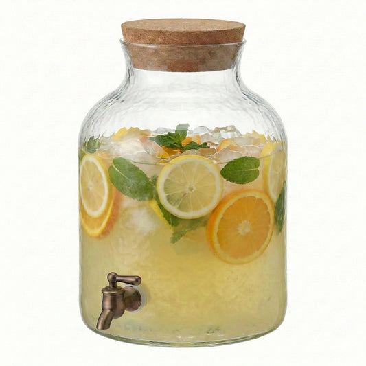 Jay Companies Hammered Glass Beverage Dispenser 2.7Gal