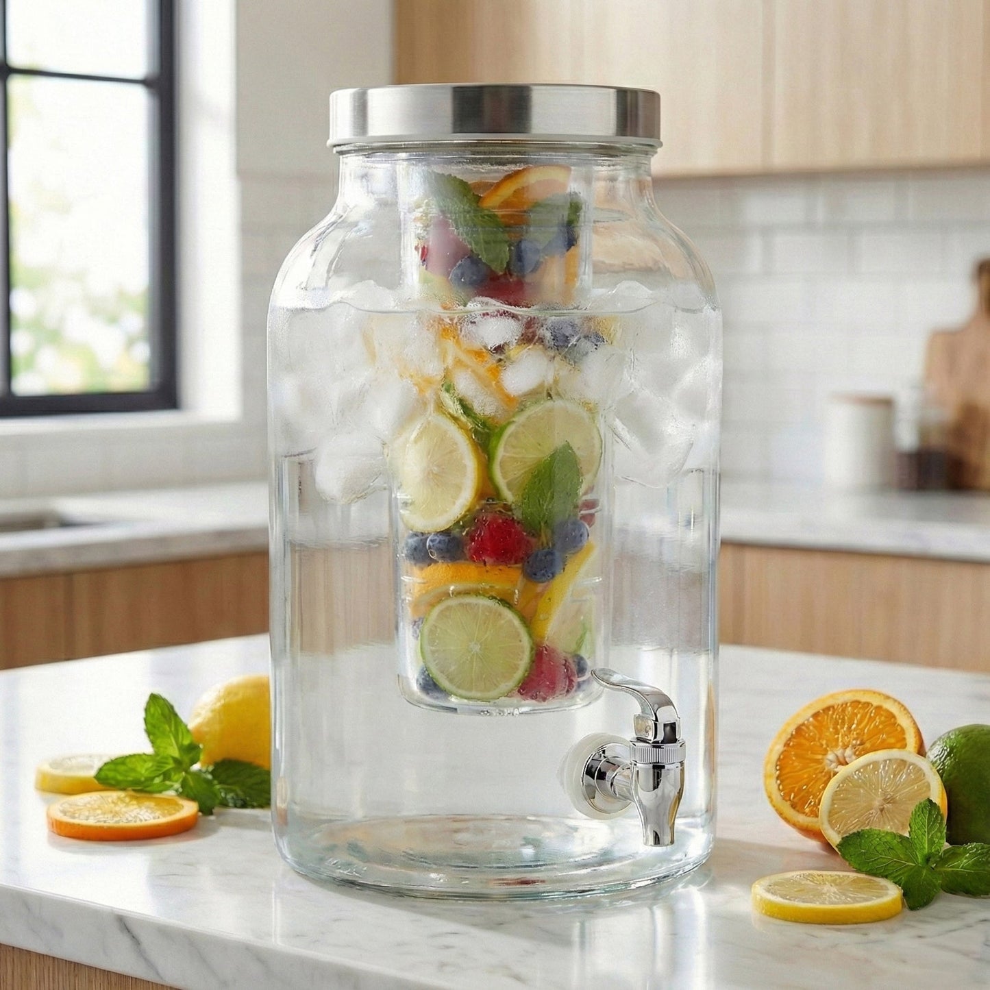 Jay Companies Lexington Beverage Dispenser With Infuser 1.5 Gal