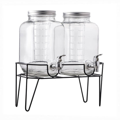 Jay Companies Clifford Set Of 2 Dispensers With Infuser 1 Gal Each