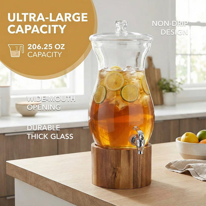 Jay Companies Glass Beverage Dispenser 206.25Oz