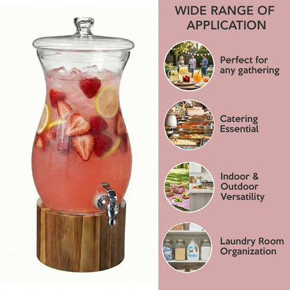 Jay Companies Glass Beverage Dispenser 206.25Oz