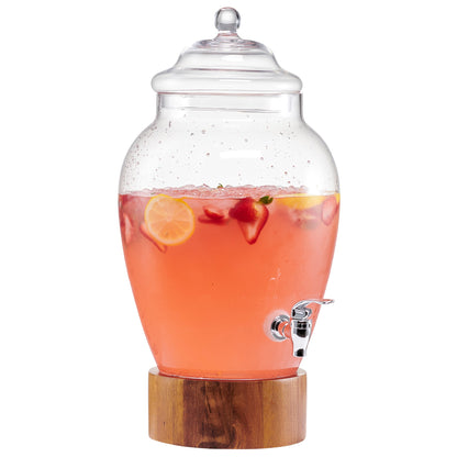 Jay Companies Madera Glass Beverage Dispenser 3 Gallon