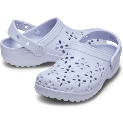 Crocs Toddlers Floral Cutout Clogs Purple