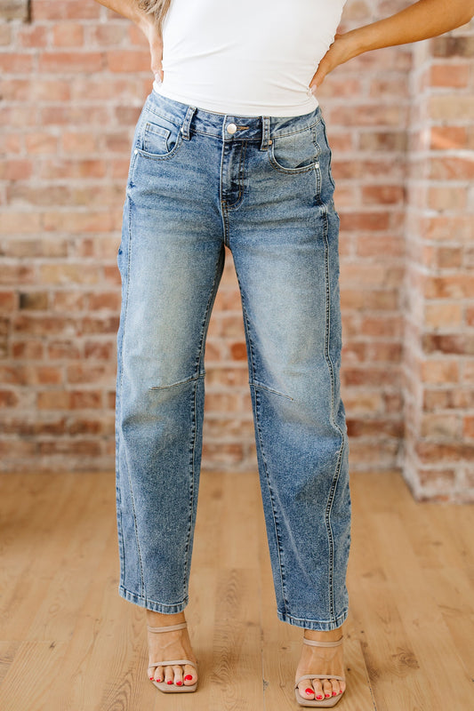 Threaded Pear Milena Seam Detail Shift Jeans
