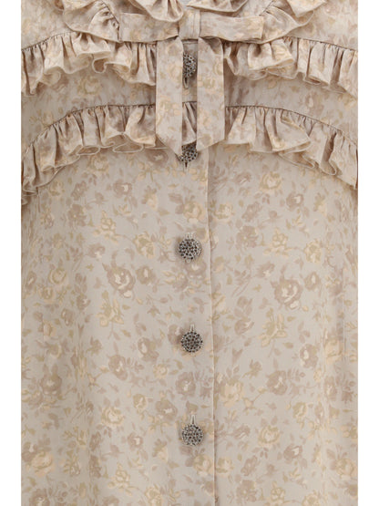 Dress in Cream Silk