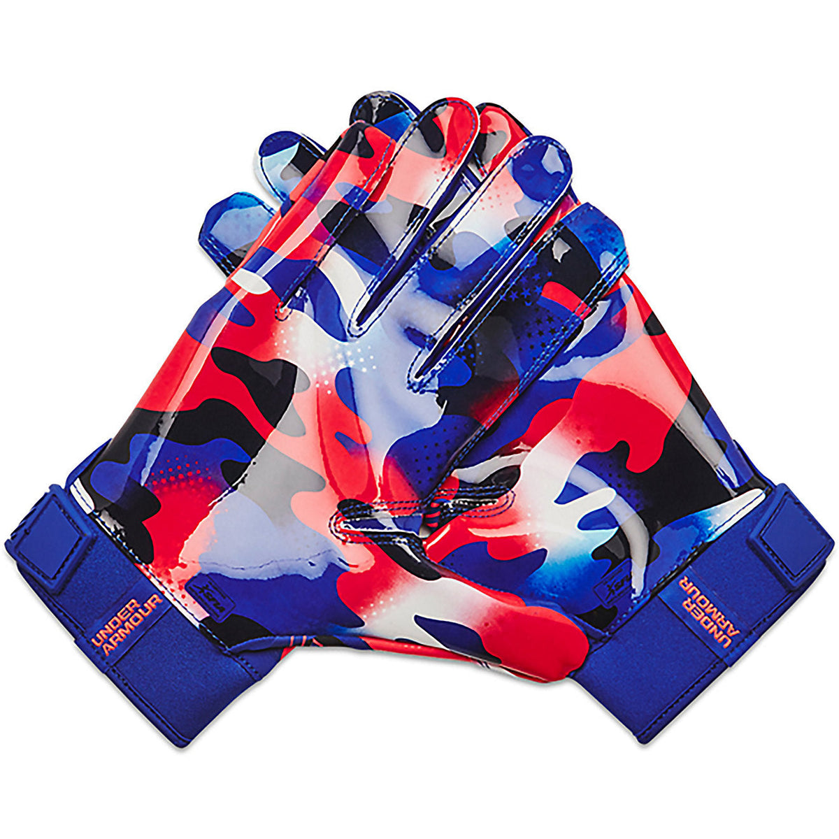 Under Armour Men's Limited Edition F9 Nitro Football Gloves - Electric Red And Blue
