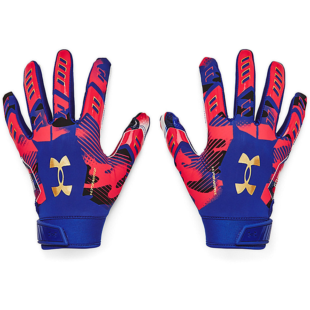 Under Armour Men's Limited Edition F9 Nitro Football Gloves - Electric Red And Blue