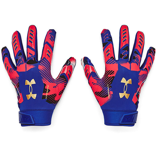Under Armour Men's Limited Edition F9 Nitro Football Gloves - Electric Red And Blue