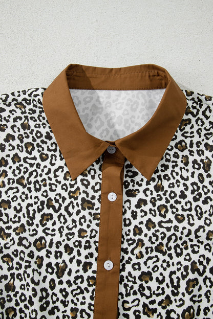 Threaded Pear Elsa Puff Sleeve Print PLUS Blouse
