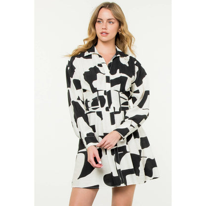 Winona - Long Sleeve Print Mini Dress