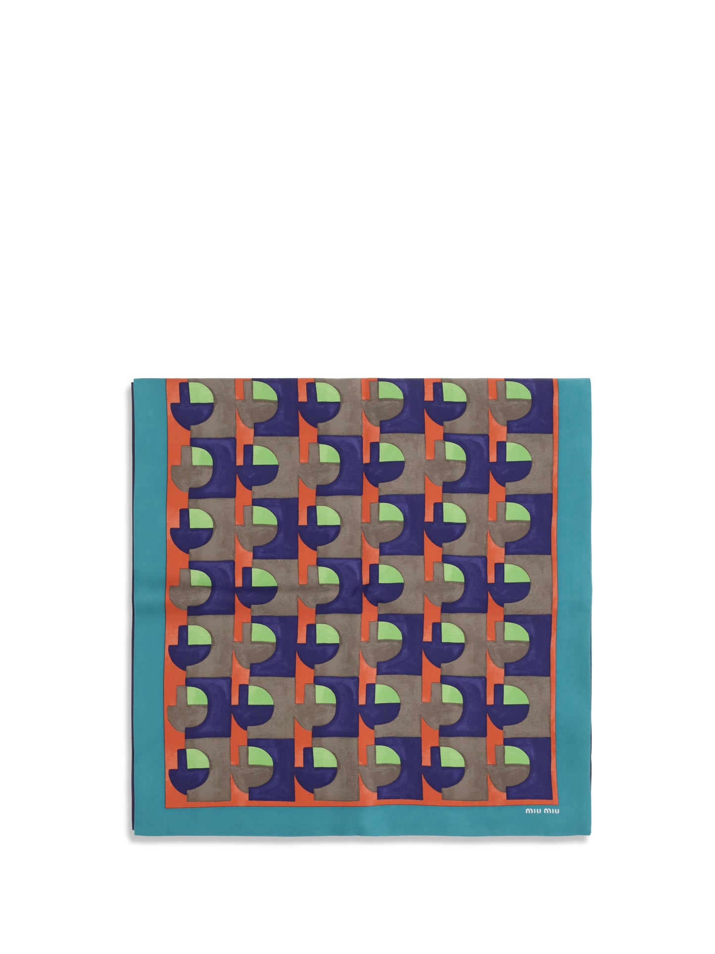 Scarf Geometric Print Silk