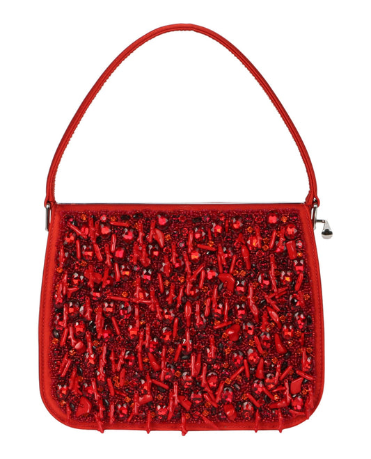Ferragamo Frame Bejeweled Shoulder Bag