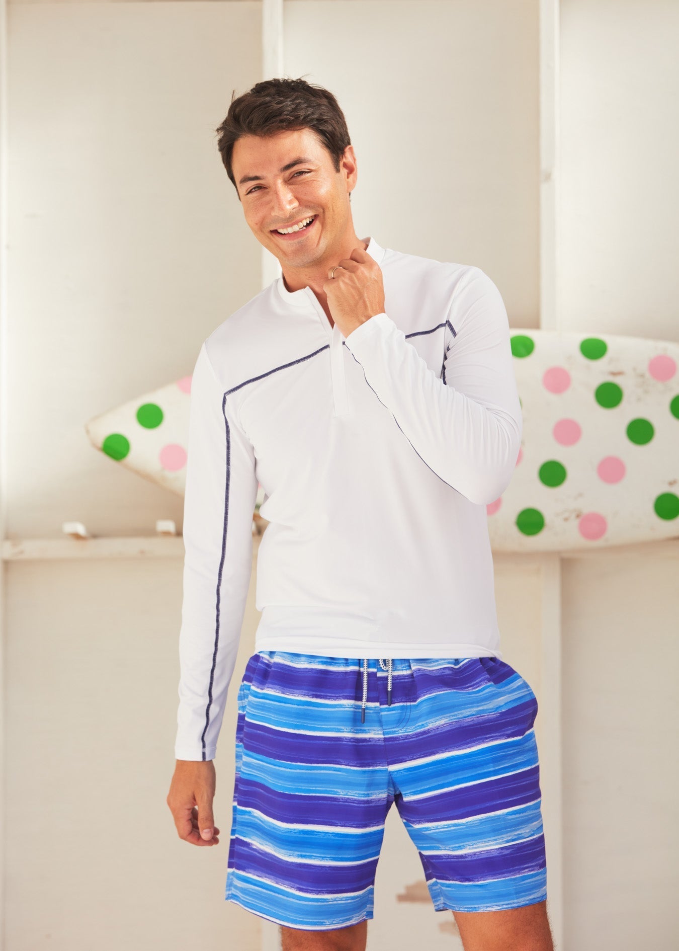 Men's San Sebastian Stripe Swim Trunk
