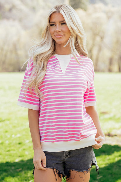 Threaded Pear Keira Short Sleeve Loose Top