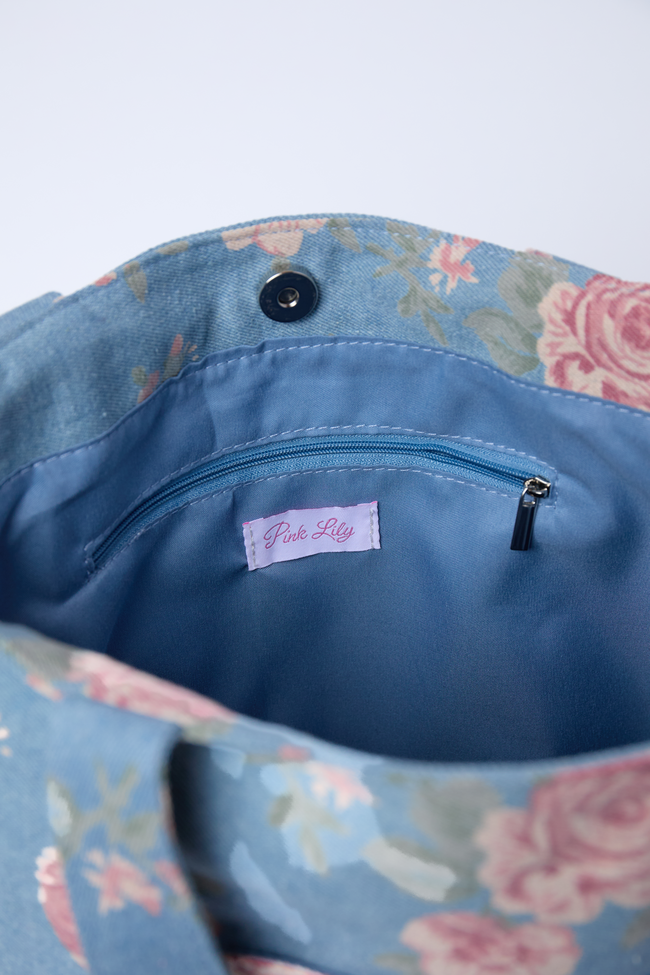 Kian Denim Rose Tote
