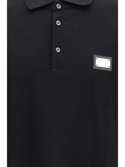 Polo Shirt Cotton Piqué Black
