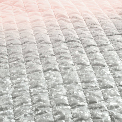 Glitter Ombre Metallic Print Quilt Set With Pillowcases