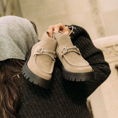 Dario Suede Horsebit Boots - Brown