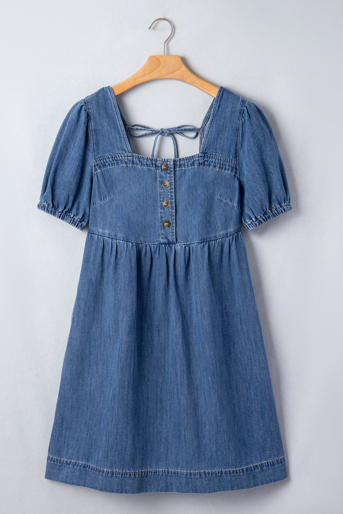 Threaded Pear Karina Puff Sleeve Mini Dress