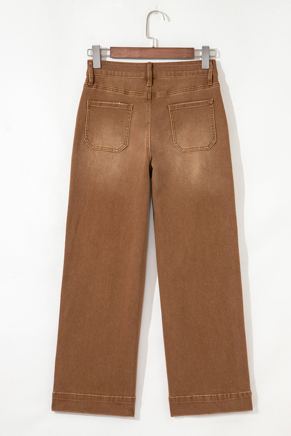 Threaded Pear Courtney Cropped High Rise Wide Leg Jeans