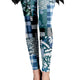 Blue Multicolor Mixed Print
