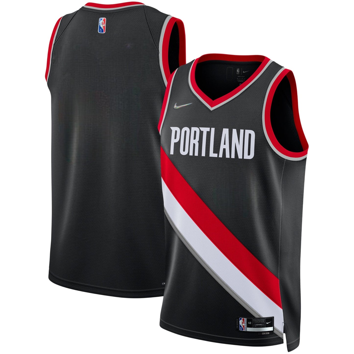 Nike Men's Nba Portland Trail Blazers 21/22 Diamond Swingman Jersey Icon Edition - DN2629-010