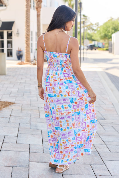 Aria Purple Sealife Maxi Dress