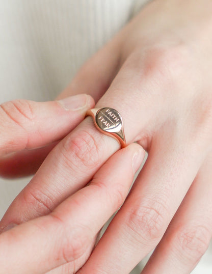 Elevated Faith Rose Gold Faith Over Fear Ring