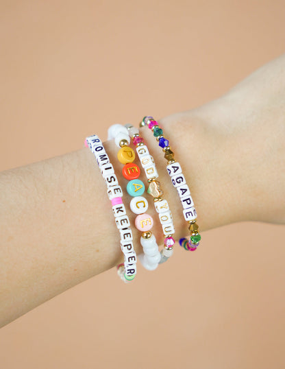Elevated Faith Agape Letter Bracelet