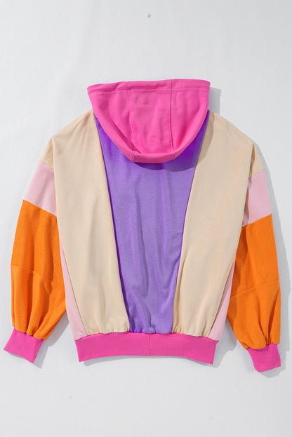 Threaded Pear Remy Patchwork Full Zipped Hoodie