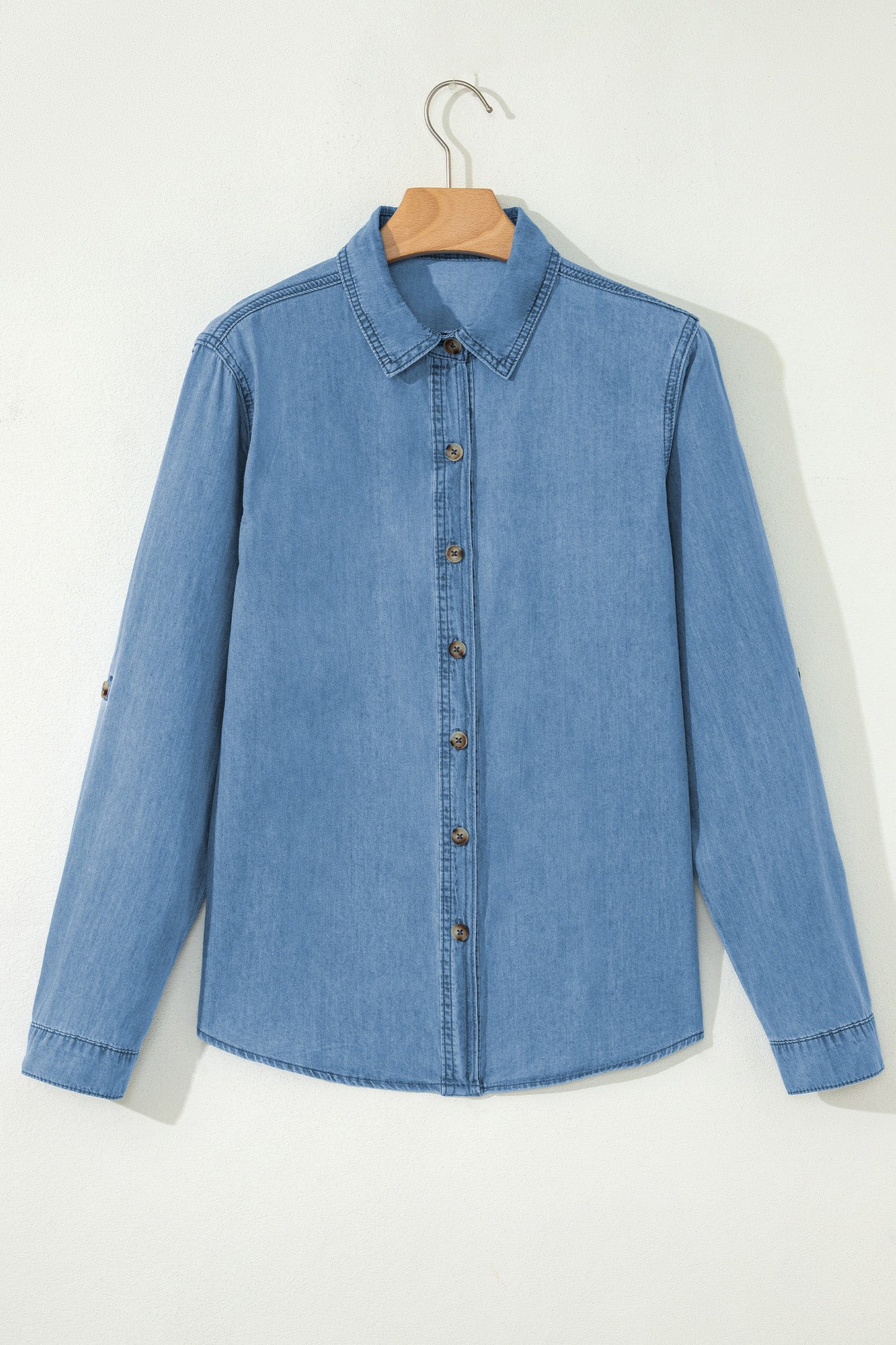 Threaded Pear Makenna Myosotis Down Slim Shirt