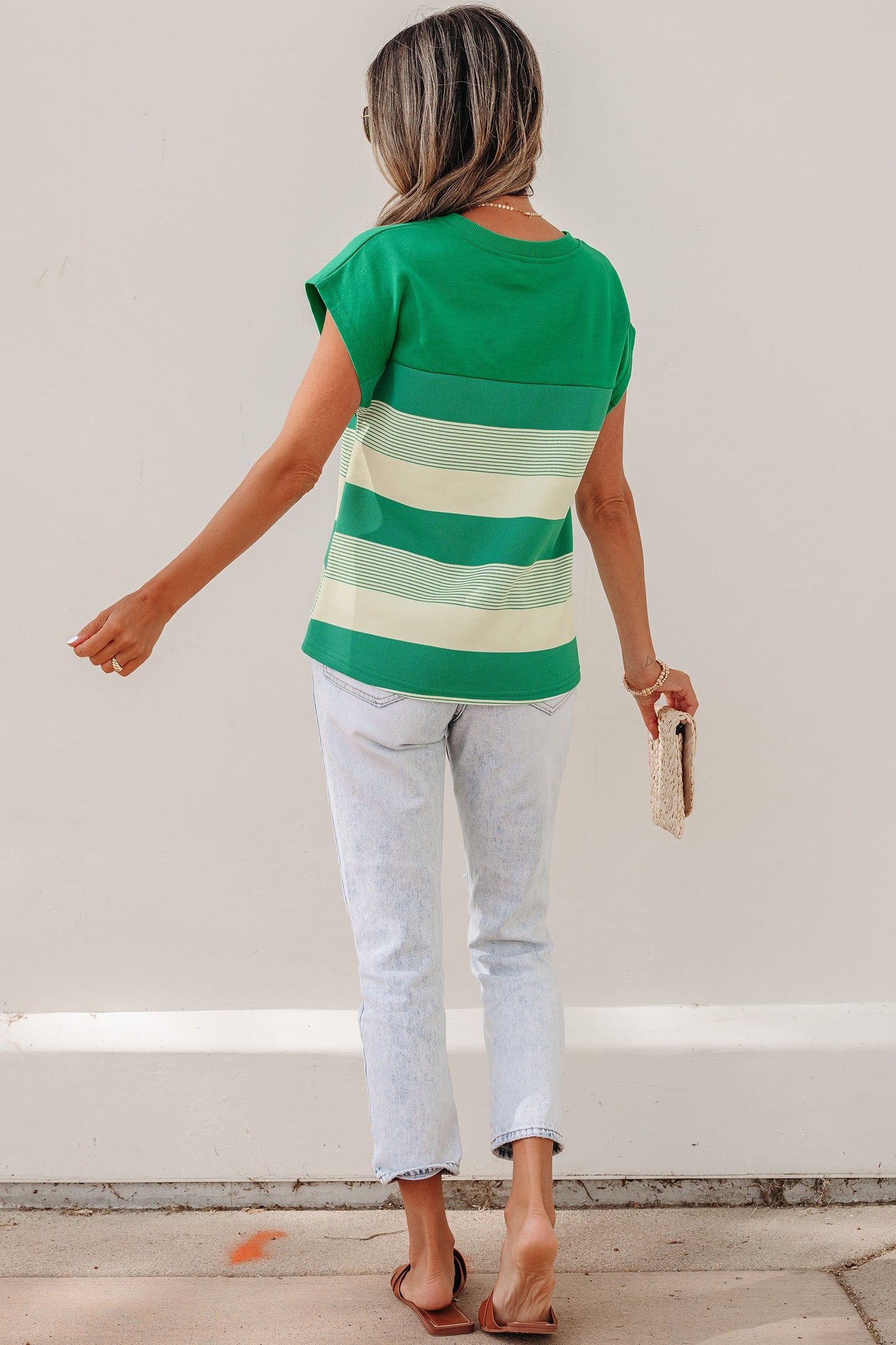 Threaded Pear Galilea Cap Sleeve T Shirt